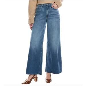 Rag Bone Jeans Womens 32 Blue Sofie High Rise Ultra Wide Leg Frayed Hem Casual